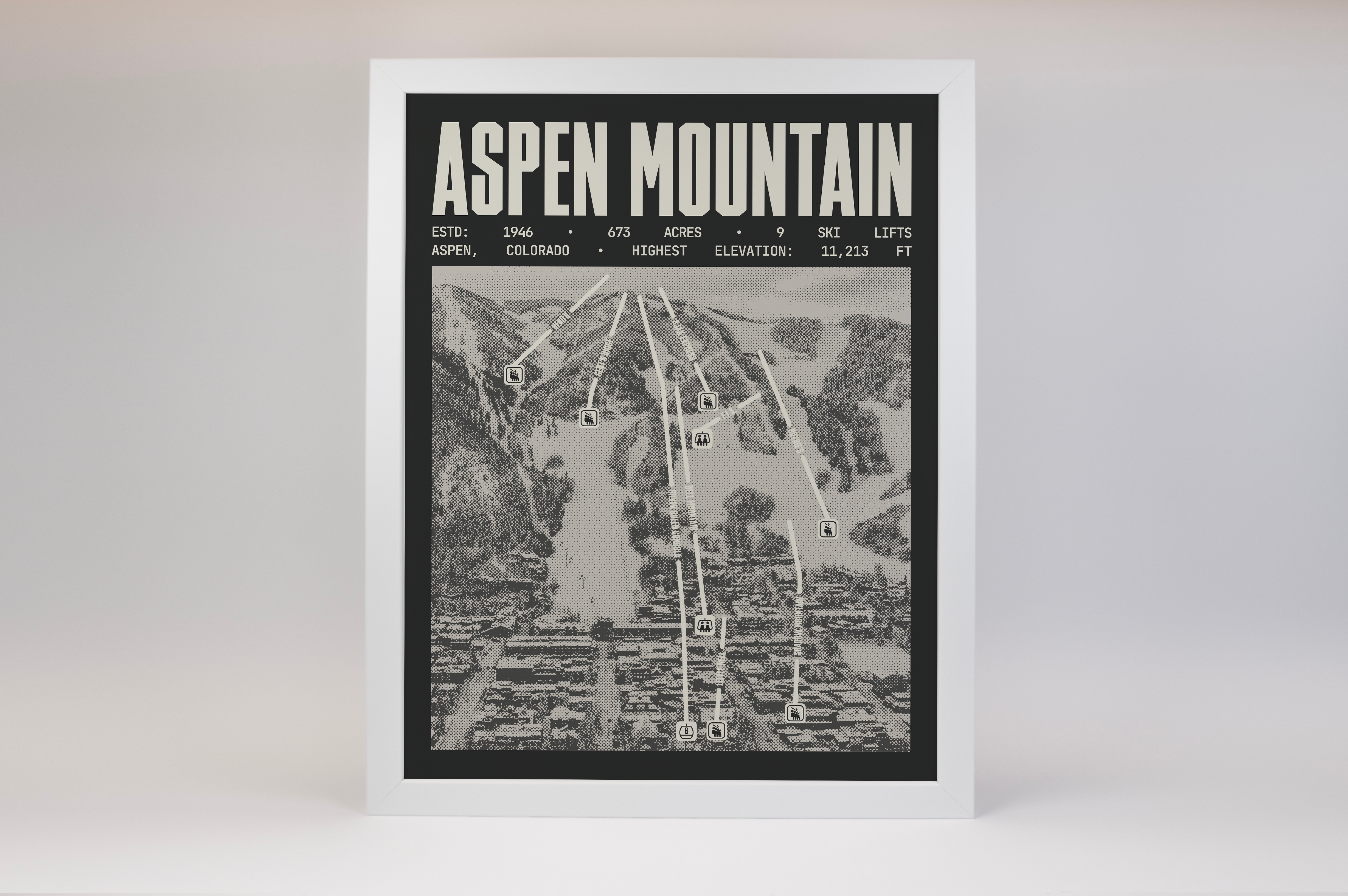 Aspen Mountain Ski Resort Poster