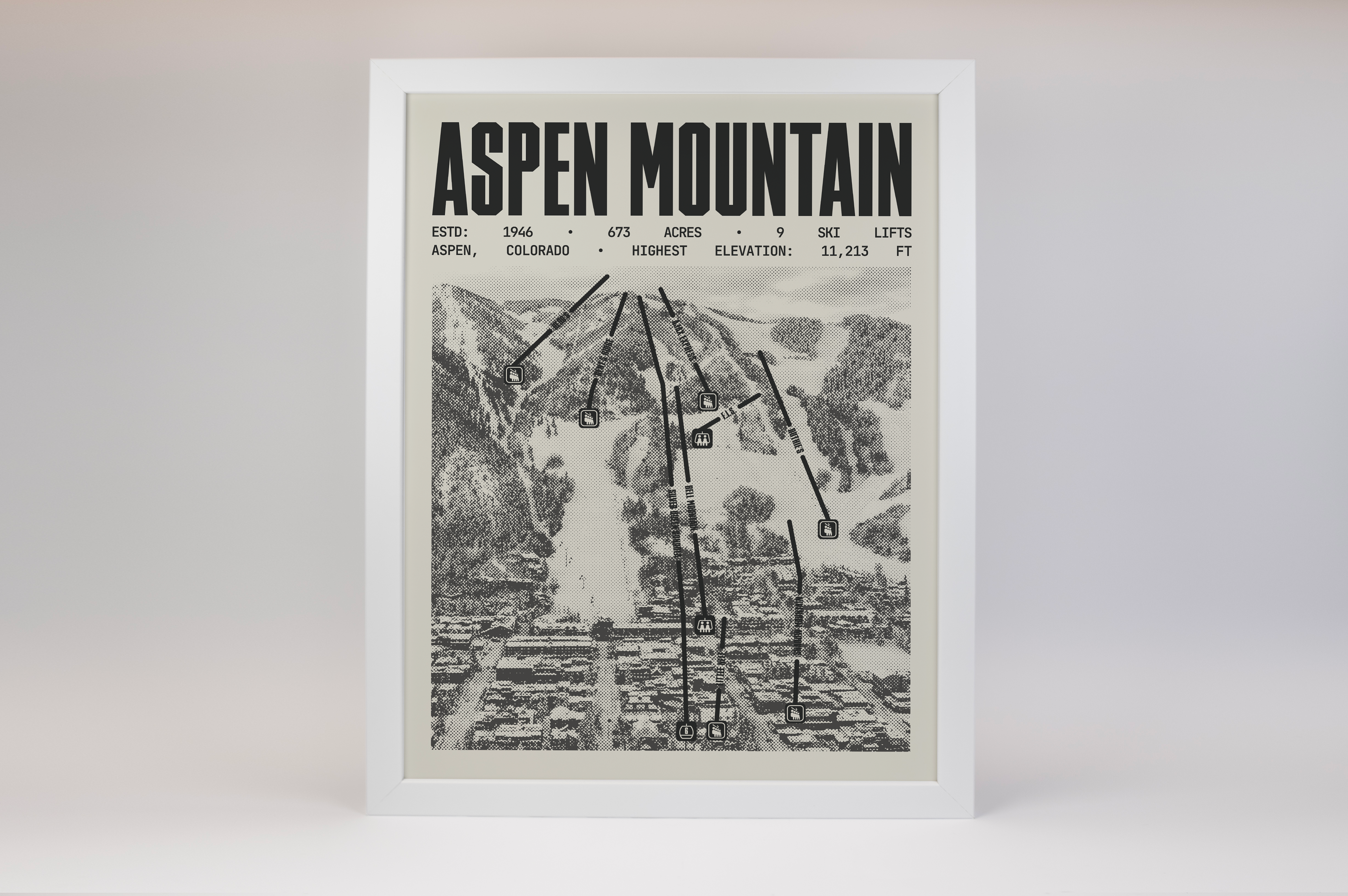 Aspen Mountain Ski Resort Poster