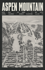 Aspen Mountain Ski Resort Poster