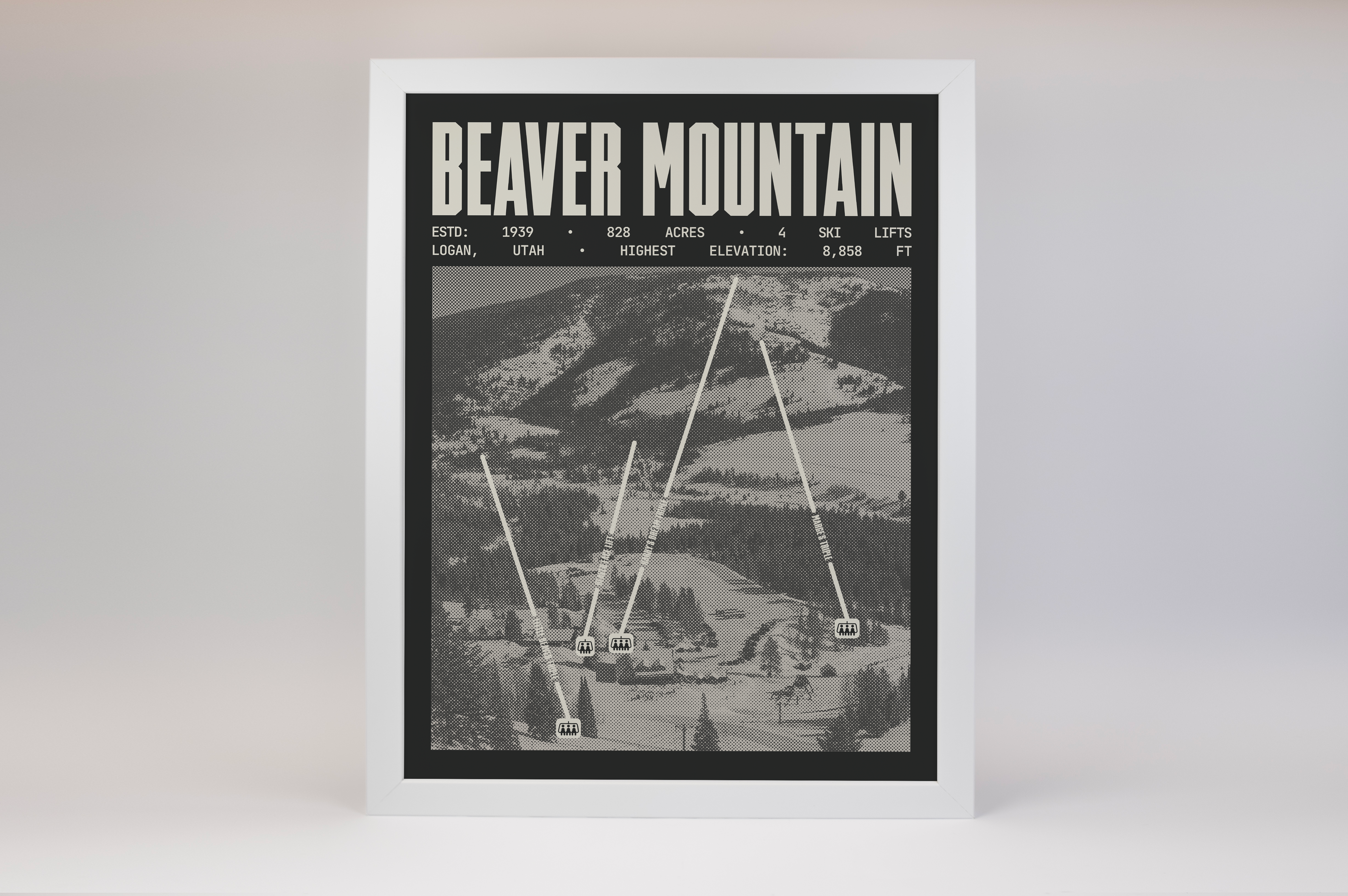 Beaver Mountain Ski Resort Poster