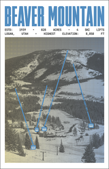 Beaver Mountain Ski Resort Poster