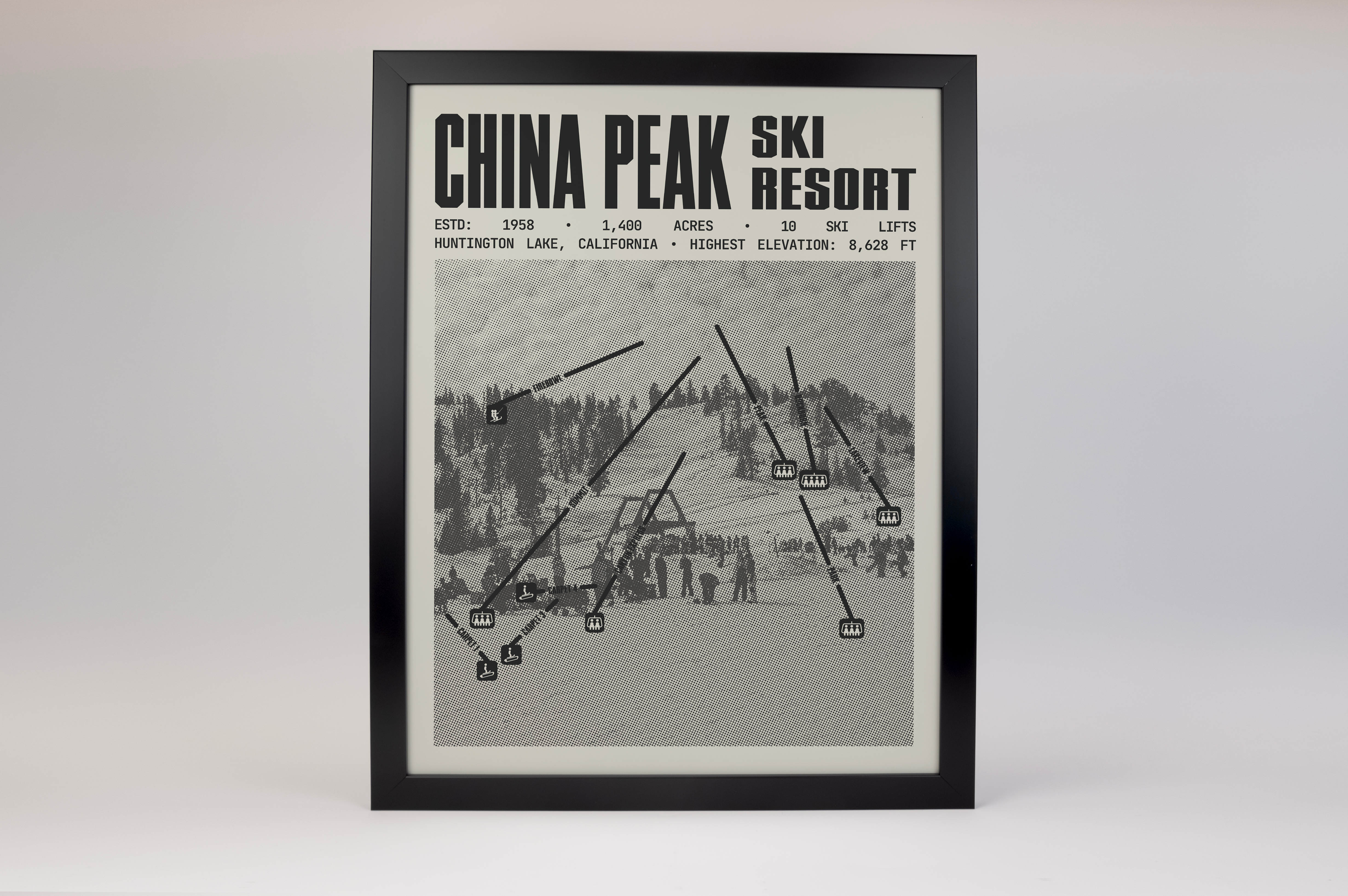 China Peak Ski Ranch Ski Resort Poster