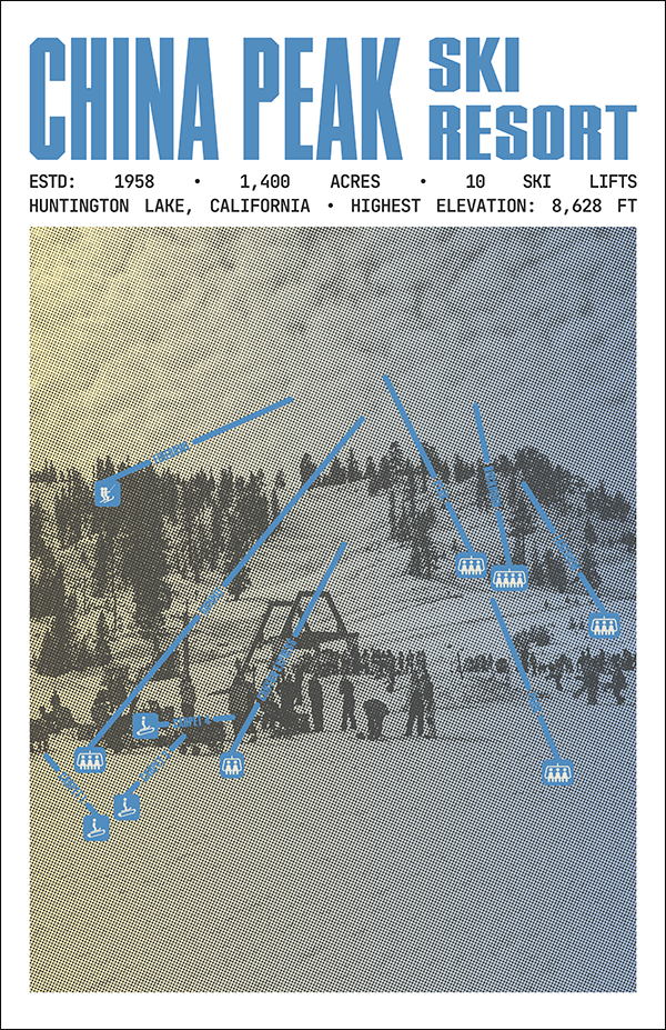 China Peak Ski Ranch Ski Resort Poster