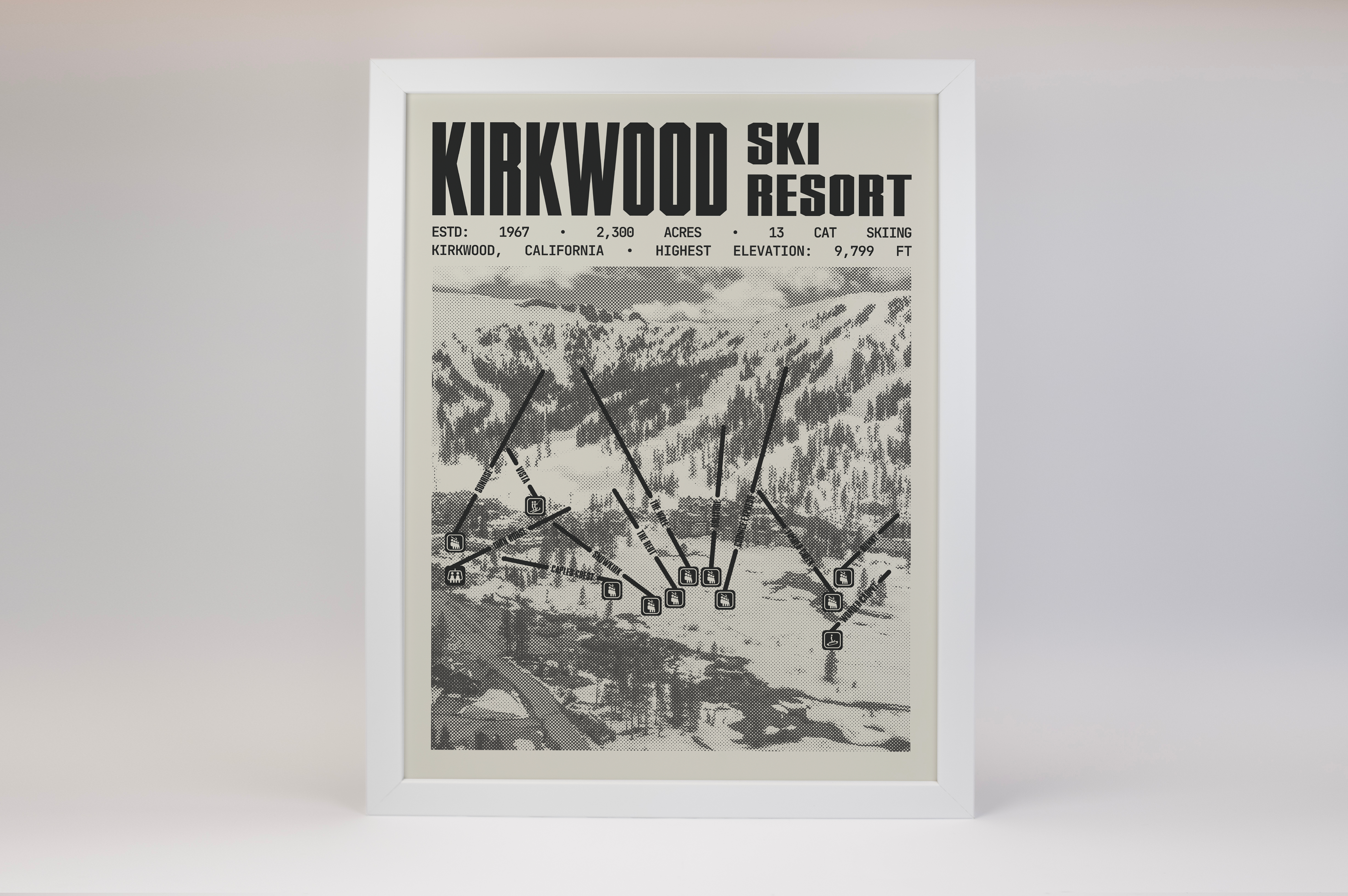 Kirkwood Ski Resort Poster