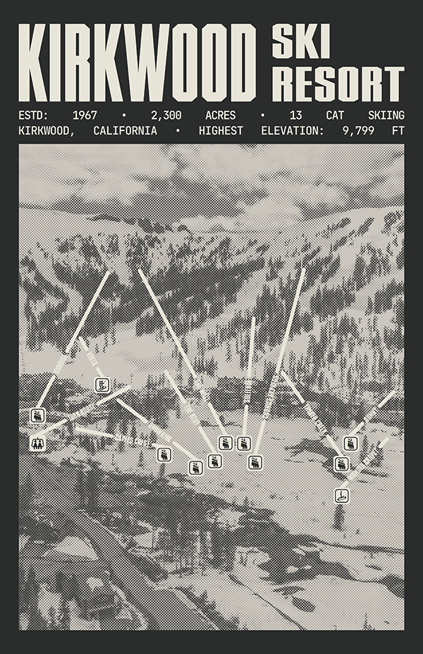 Kirkwood Ski Resort Poster