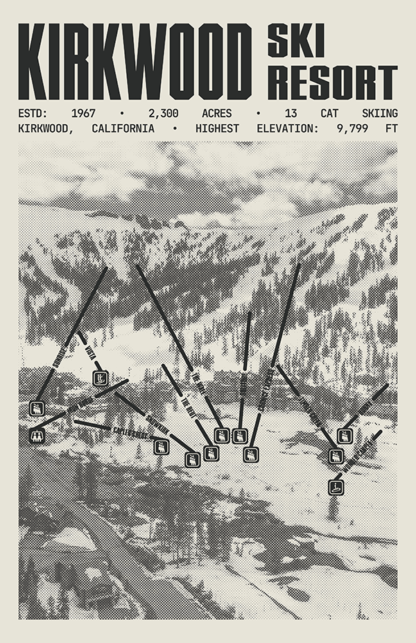 Kirkwood Ski Resort Poster