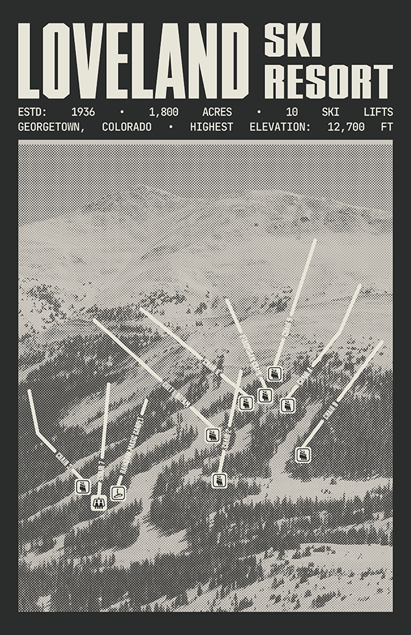 Loveland Ski Resort Poster