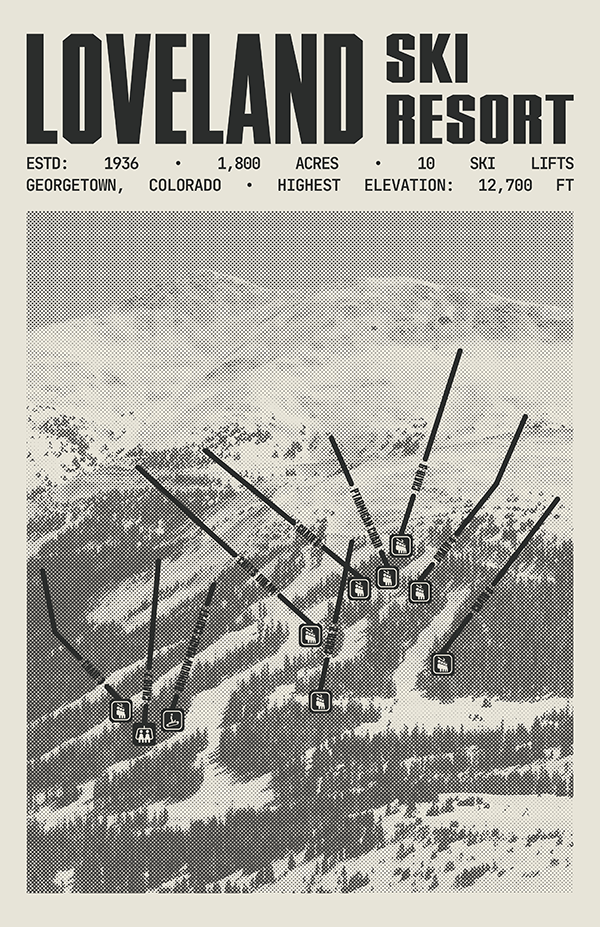 Loveland Ski Resort Poster