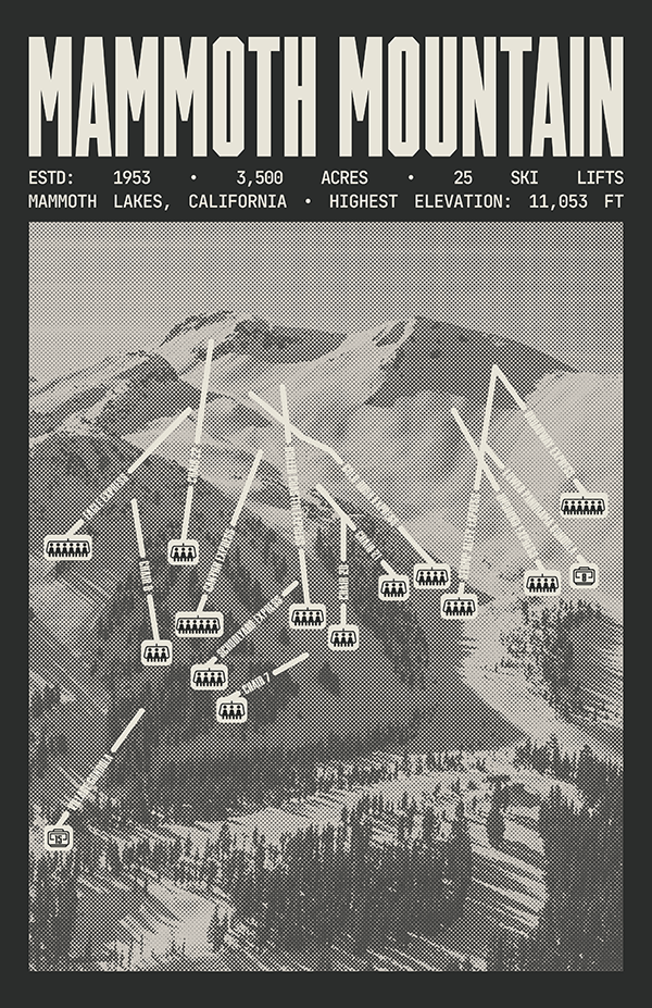Mammoth Ski Resort Poster