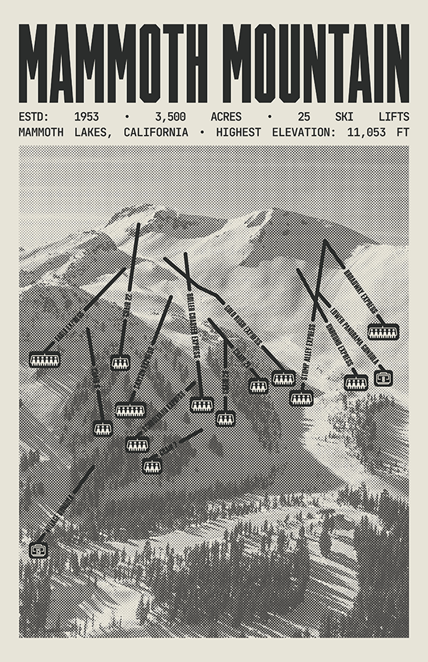 Mammoth Ski Resort Poster