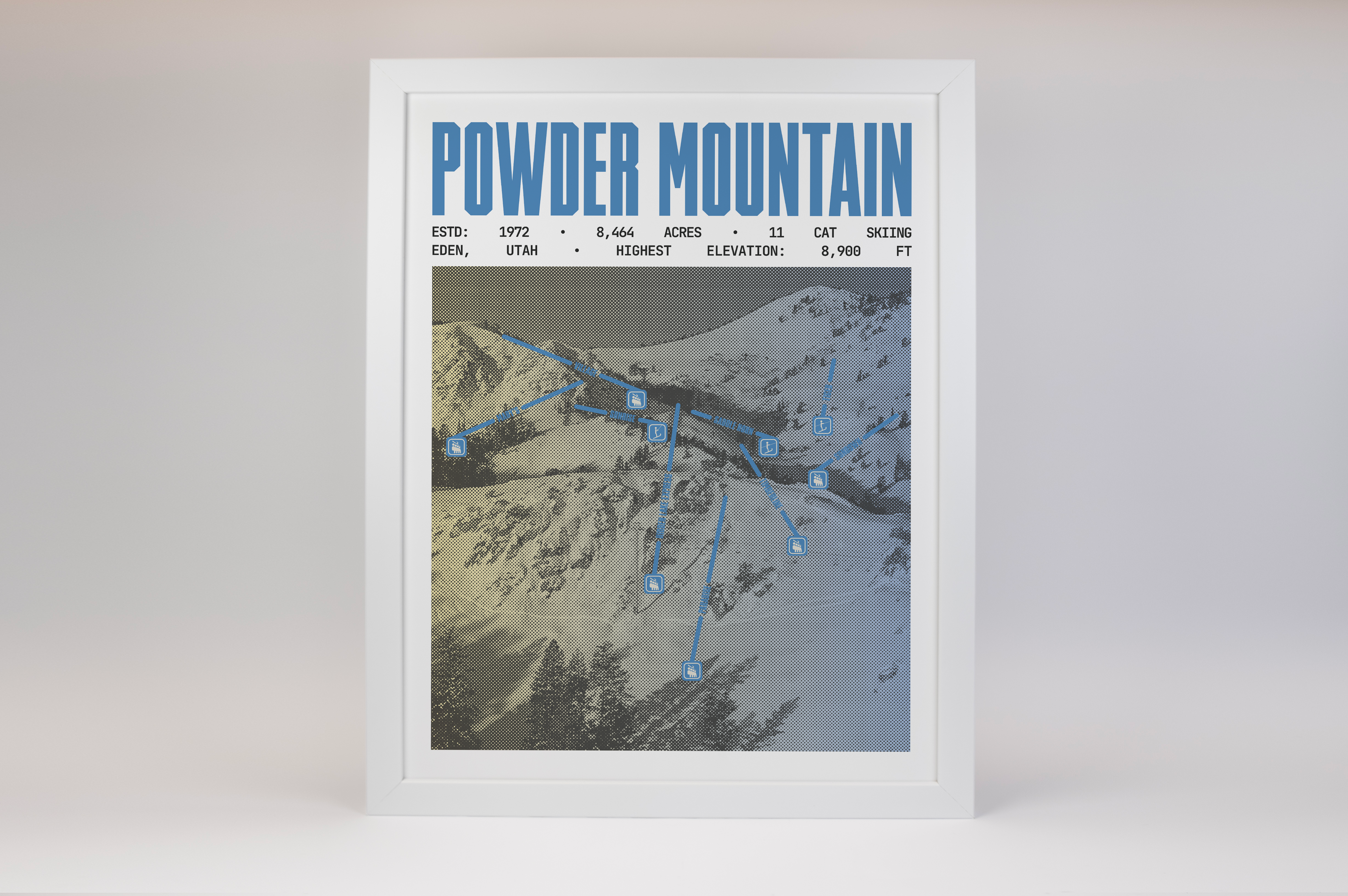 Powder Mountain Ski Resort Poster