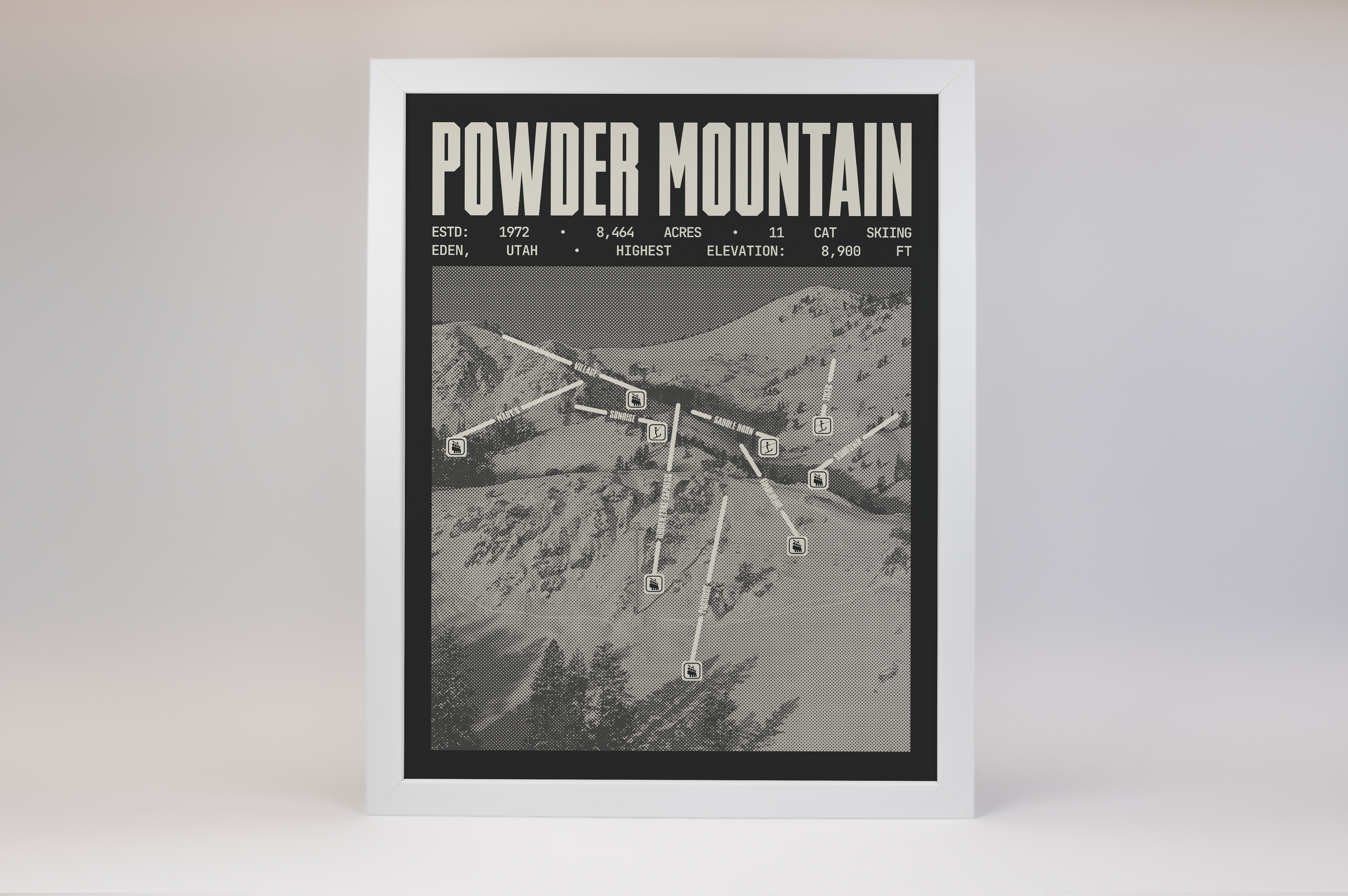 Powder Mountain Ski Resort Poster
