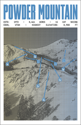 Powder Mountain Ski Resort Poster