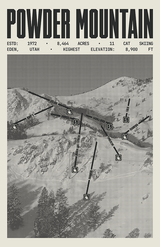 Powder Mountain Ski Resort Poster