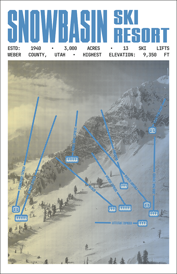 Snowbasin Ski Resort Poster