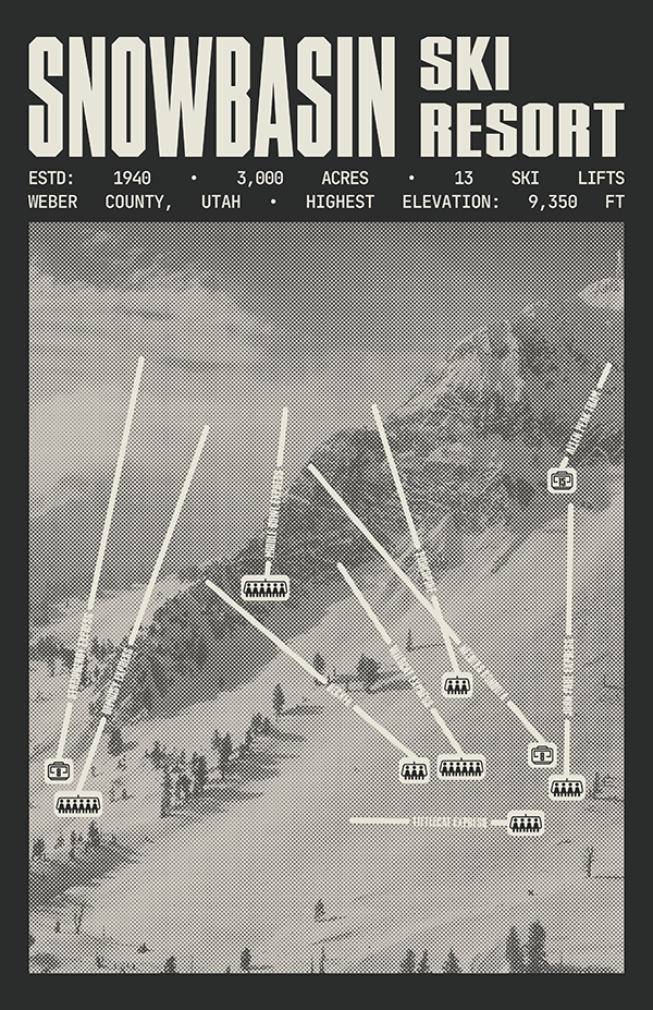 Snowbasin Ski Resort Poster