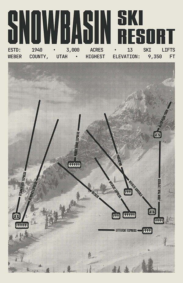 Snowbasin Ski Resort Poster