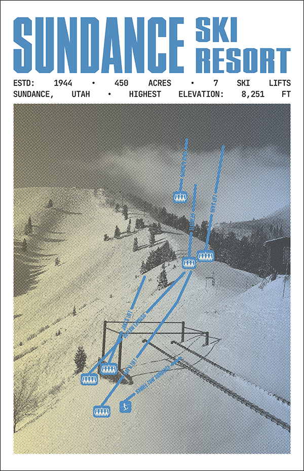 Sundance Ski Resort Poster