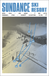 Sundance Ski Resort Poster