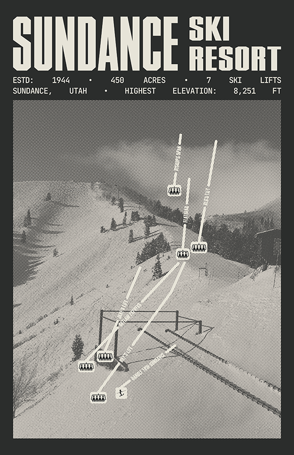 Sundance Ski Resort Poster