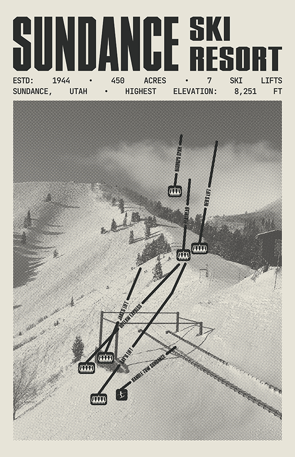 Sundance Ski Resort Poster