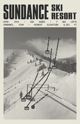 Sundance Ski Resort Poster